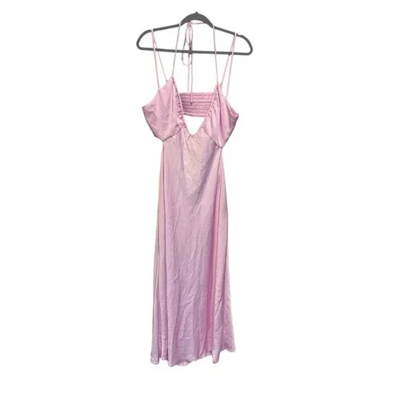 ALC Sienna Cut Out Maxi Slip Dress Pink - Picture 4 of 14